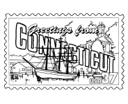 Connecticut State coloring page
