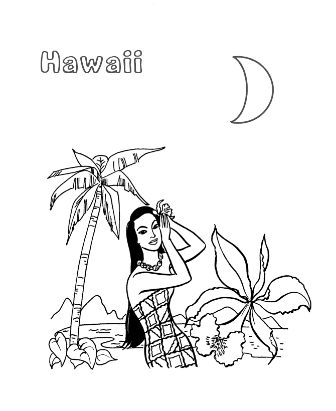 hawaiian coloring pages