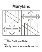 Maryland state flag coloring page