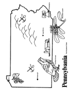 USA-Printables: State of Pennsylvania Coloring Pages - Pennsylvania