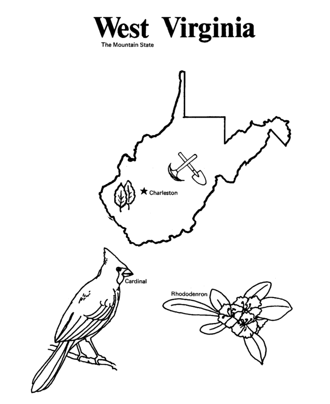 649 Animal West Virginia State Symbols Coloring Pages 
