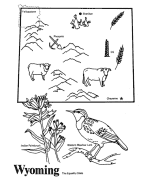 wyoming state tree coloring pages