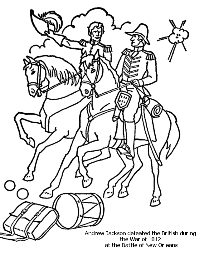   Battle of New Orleans Coloring Page