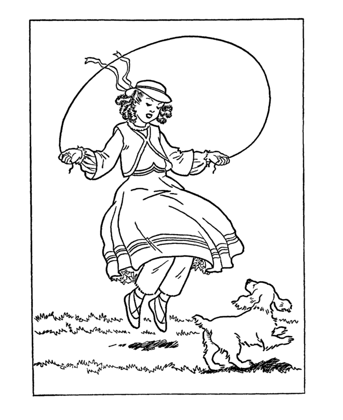 jump rope coloring page