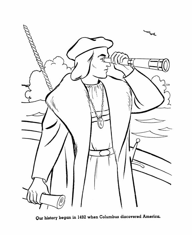 USA Printables Columbus Day Coloring Pages US Holidays And