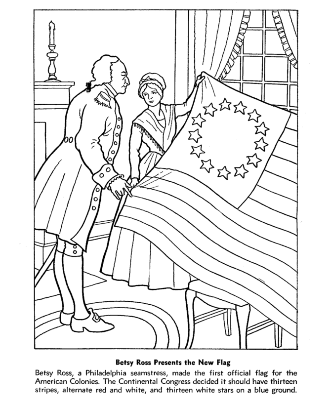  Flag Day Coloring Page