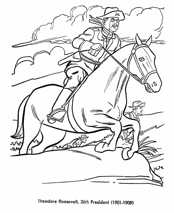  Theodore (Teddy) Roosevelt Coloring Page