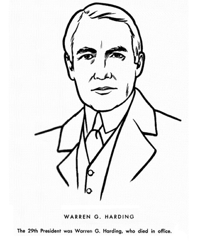  Warren Harding Coloring Page
