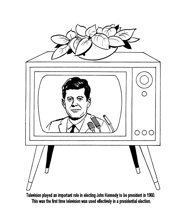  John F. Kennedy Coloring Page