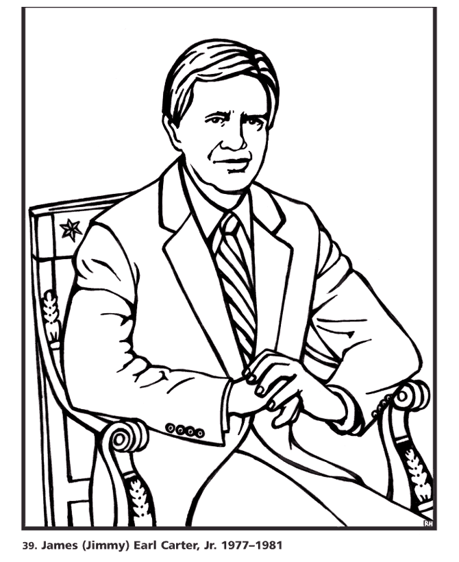  President Jimmy Carter Coloring Page